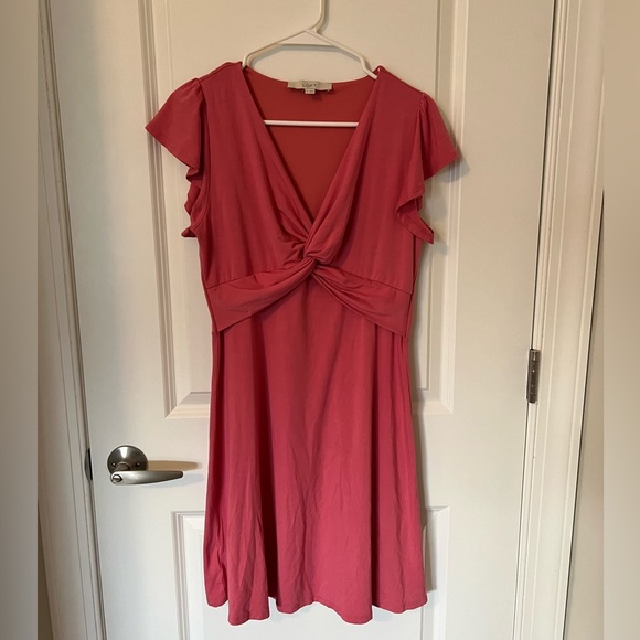 Pink Loft Dress with Twist Front - Picture 2 of 5